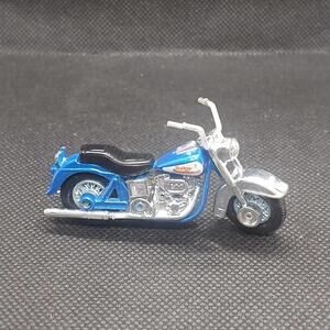 VINTAGE 1980 MATCHBOX NO. 50 BLUE HARLEY DAVIDSON DIECAST MOTORCYCLE
